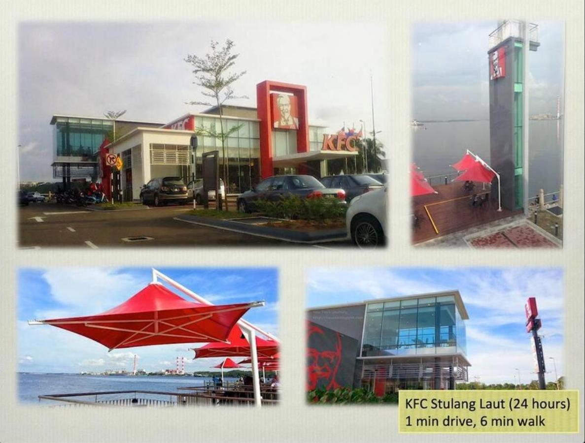 Seaview Condo Near Rf Mall, Food Court & Free Netflix Johor Bahru Extérieur photo